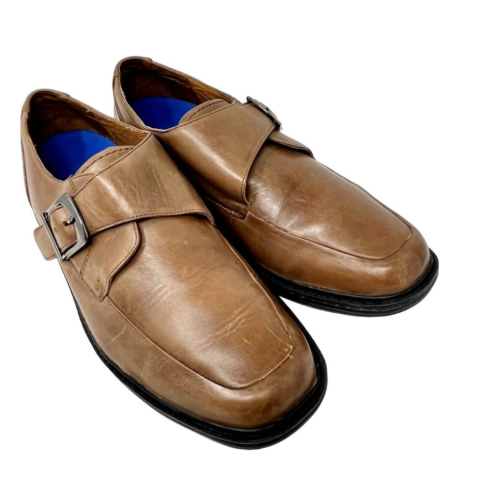 Dr. Comfort Mens Leader Brown Leather Easy Access Buckle Strap Oxford Size 10.5